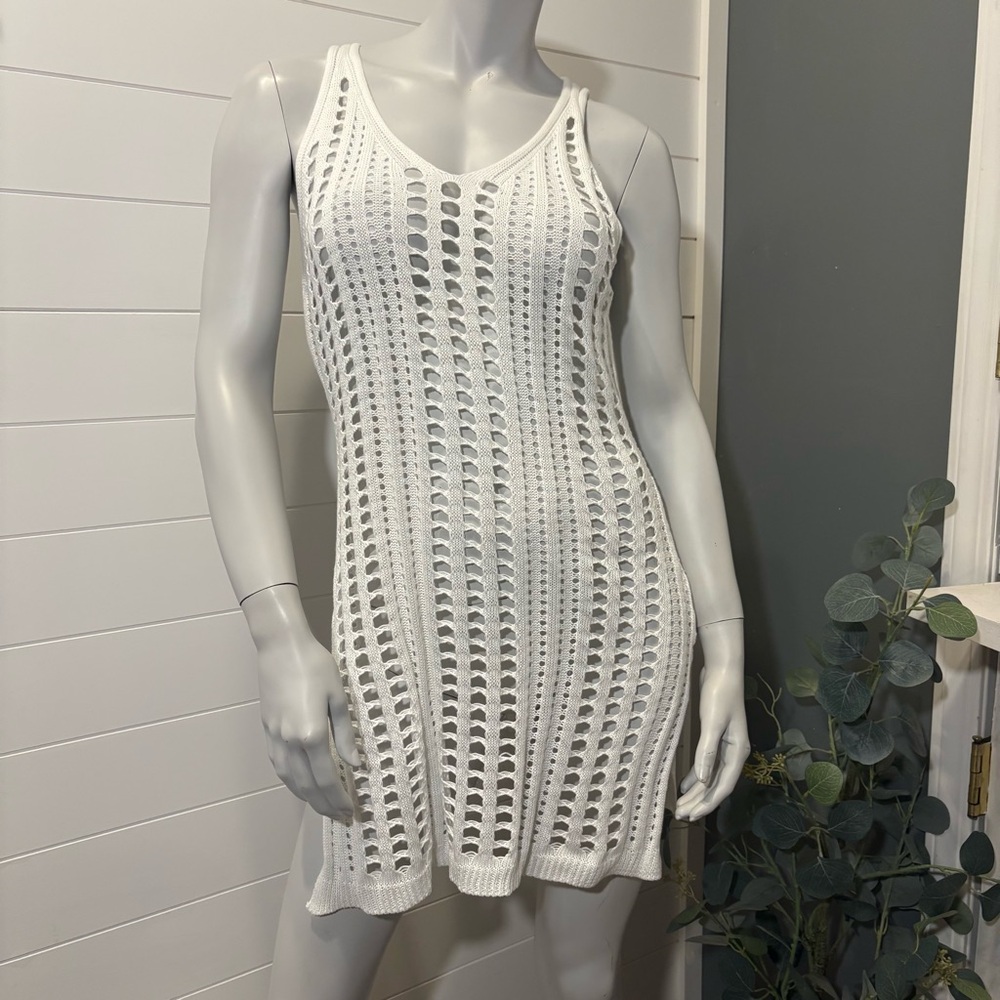 White Crochet Swim Cover-Up